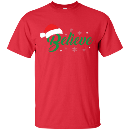 Christmas T-Shirt Believe In Santa Red