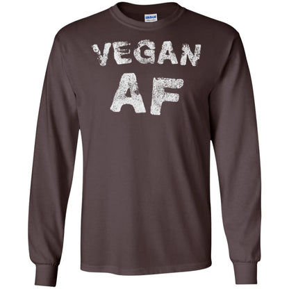 Vegetarian T-shirt Vintage Vegan Af T-shirt Dark Chocolate