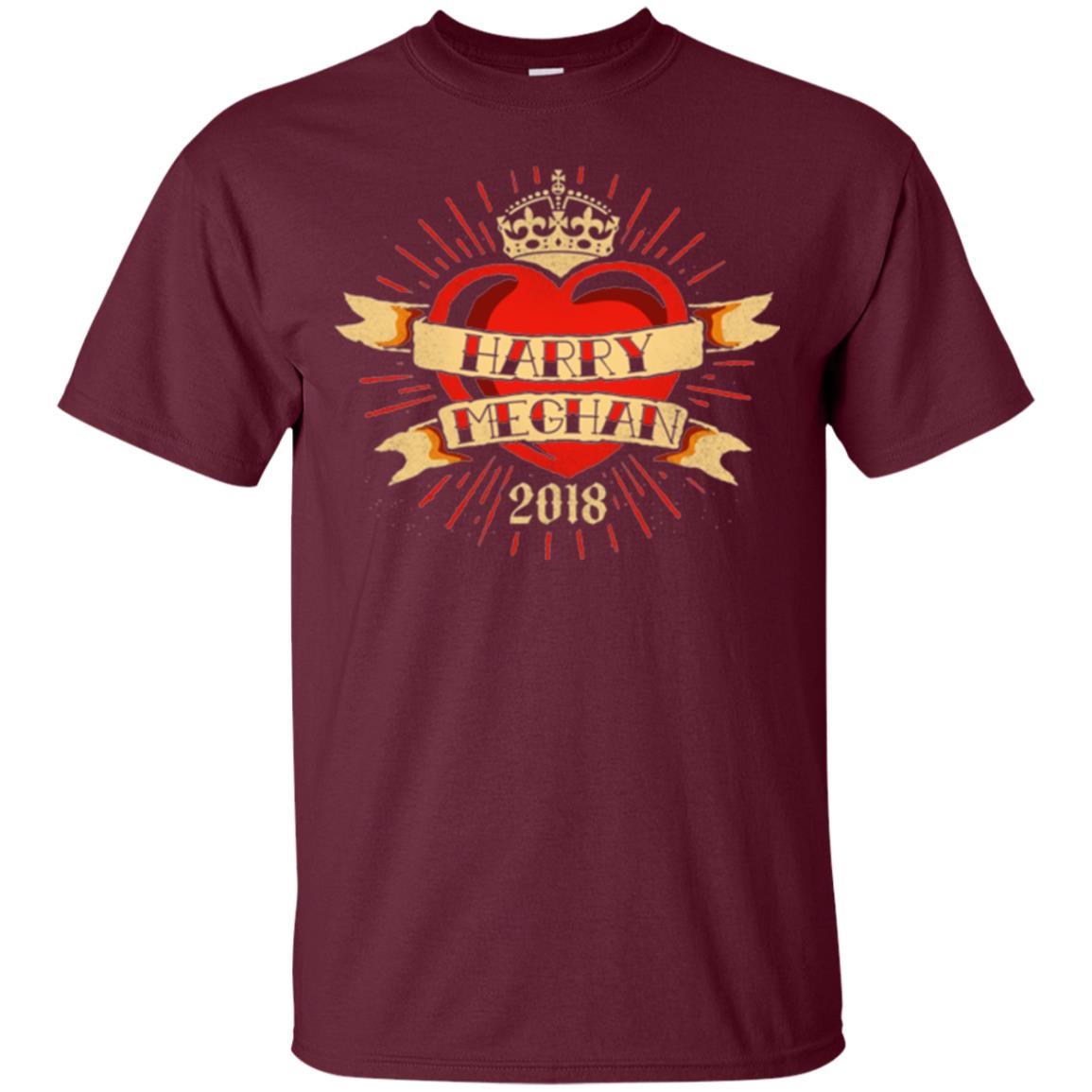 Harry And Meghan Royal Wedding Heart Tattoo Style Maroon