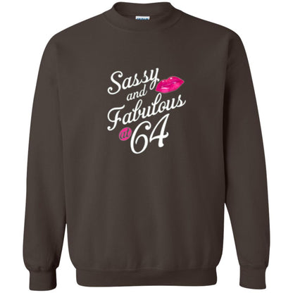 64th Birthday T-shirt Sassy And Fabulous At 64 Dark Chocolate