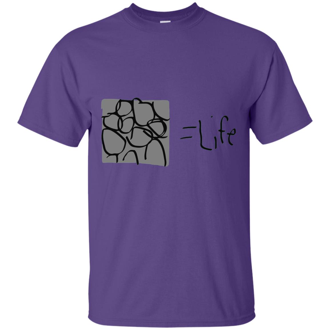 Cobblestone Equals Life Video Game Gamers Shirt Purple