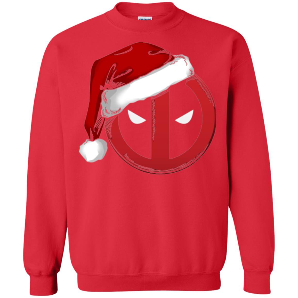 Christmas T-shirt Marvel Deadpool Icon Santa Hat Christmas Graphic Red
