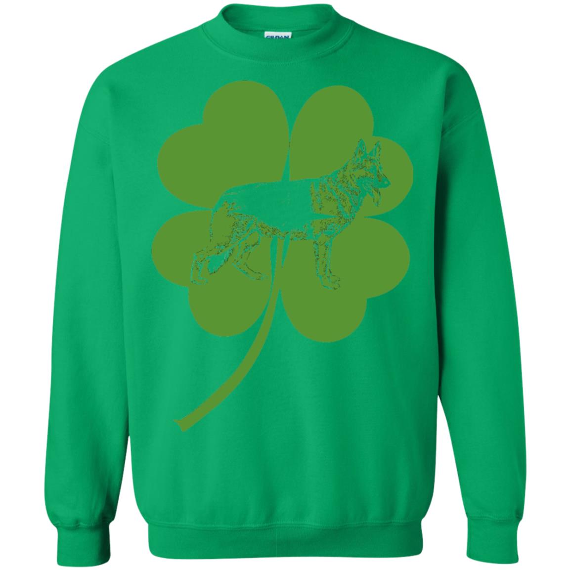 German Shepherd Shamrock St. Patrick_s Day T-shirt Irish Green