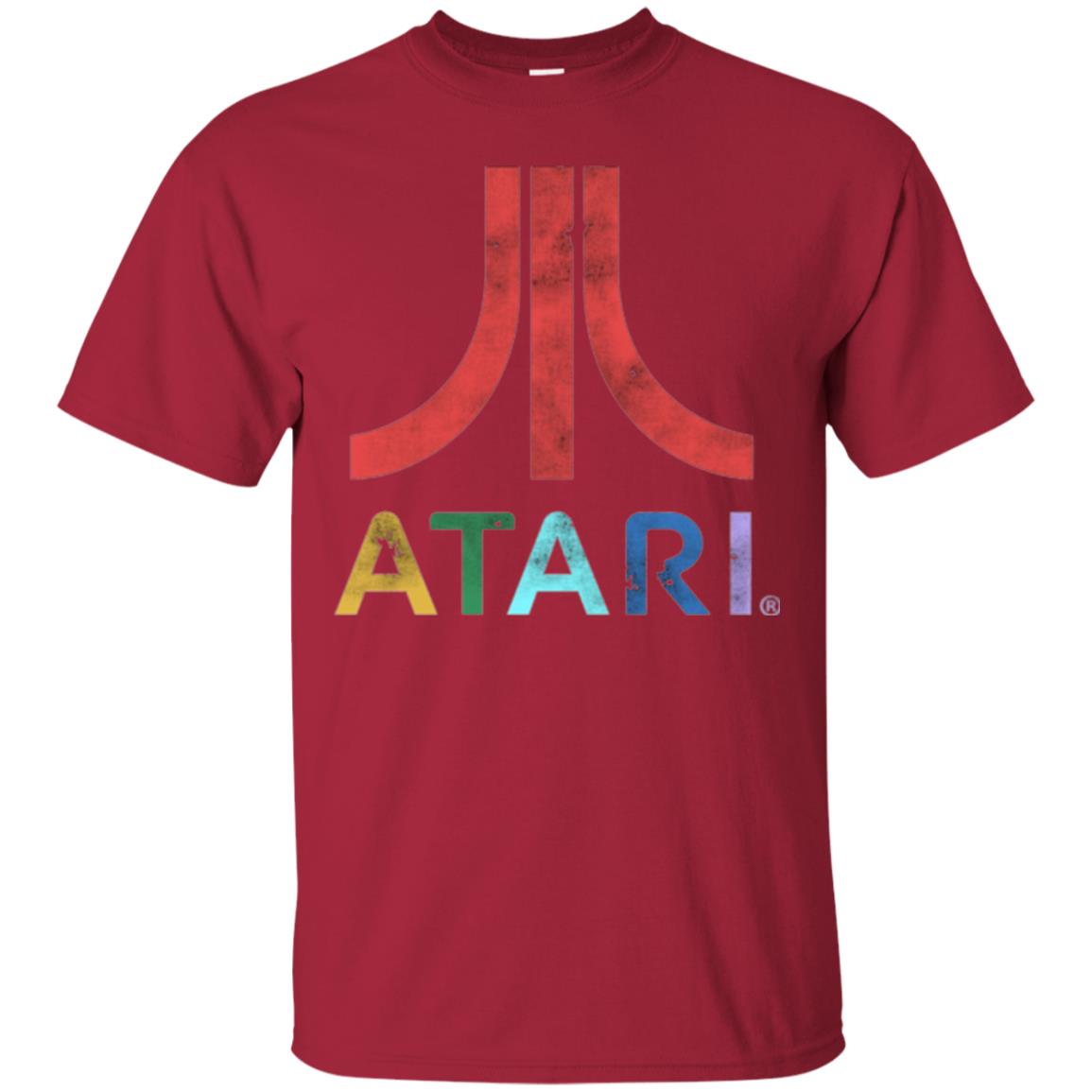 Colorful Retro Atari Gaming Logo T-shirt Cardinal