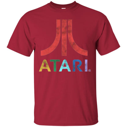 Colorful Retro Atari Gaming Logo T-shirt Cardinal