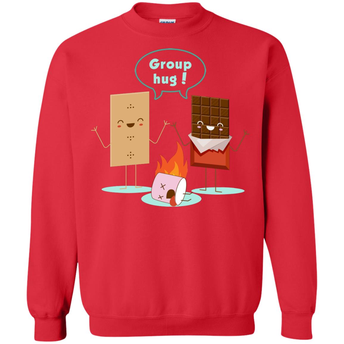 Funny Smores Chocolate Marshmallow Hiking Camping T-shirt Red