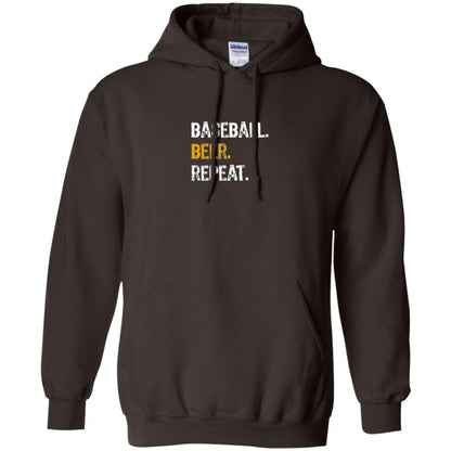 Baseball Lovers T-shirt Baseball Beer Repeat Dark Chocolate