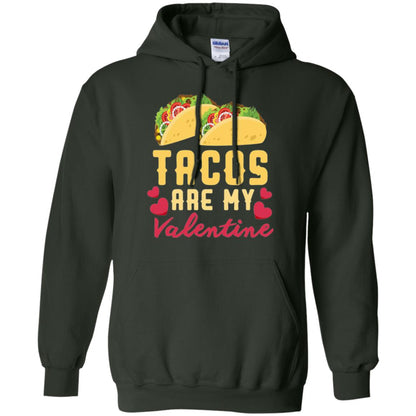 Funny Valentines Day Shirt Tacos Lovers Love Heart Gift Shirt Forest Green