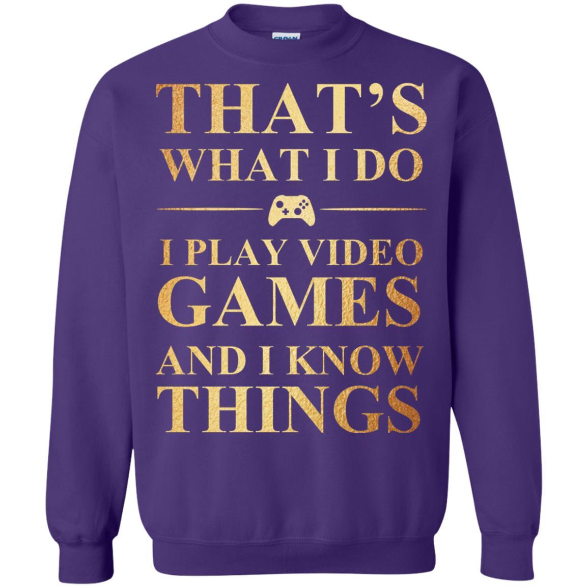 Gamer T-shirt That's What I Do I Play Video Games Purple