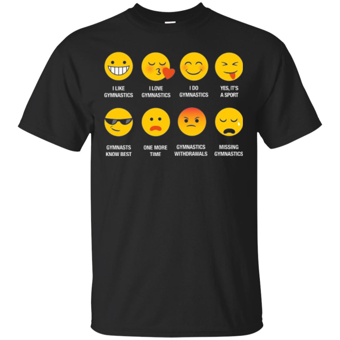 Gymnastic Lovers T-shirt Emoji Black