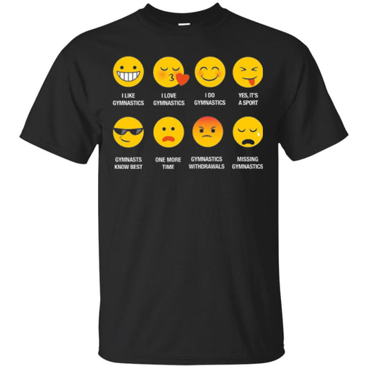 Gymnastic Lovers T-shirt Emoji Black