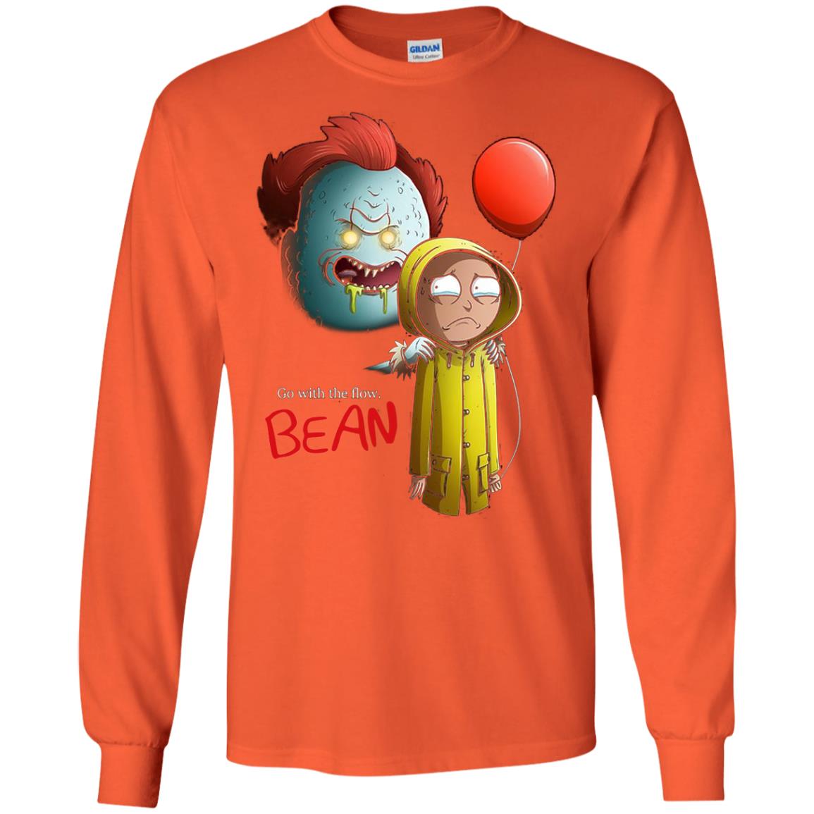 Go With The Flow It And Bean Horror Movie Shirt Orange