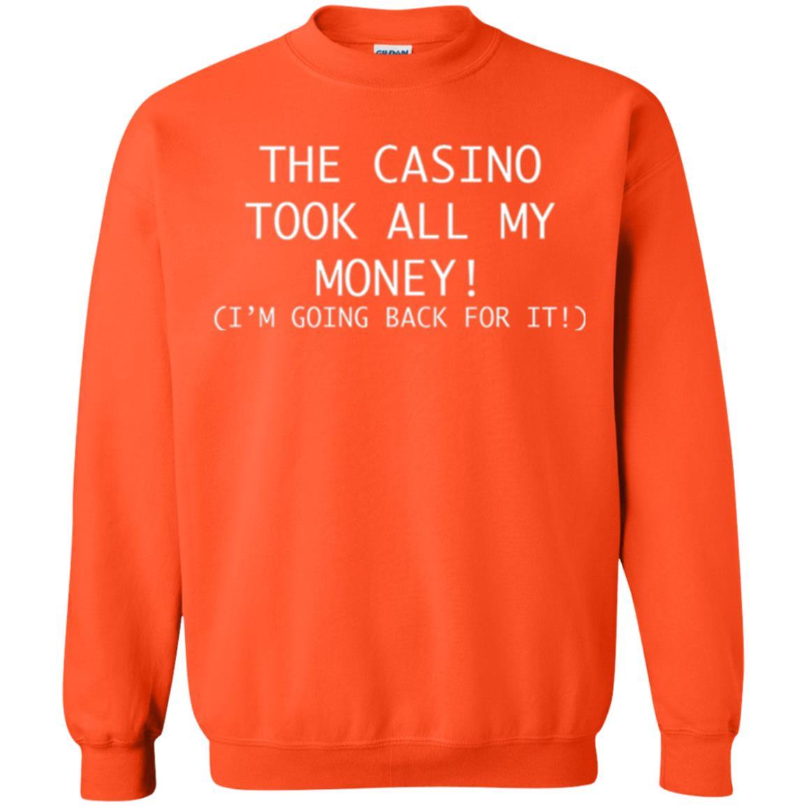 Gambler T-shirt The Casino Took All My Money Orange