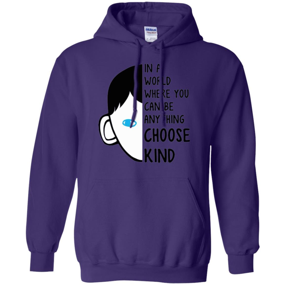 Anti Bullying T-shirt In A World Where You Can Be Anything Choose Kind Purple