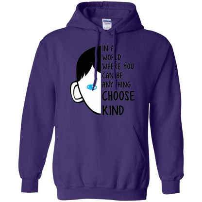 Anti Bullying T-shirt In A World Where You Can Be Anything Choose Kind Purple