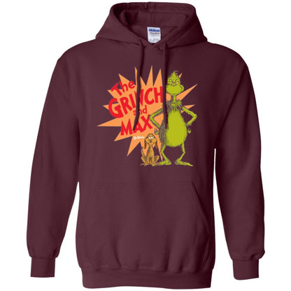 Cartoon T-shirt Dr. Seuss Grinch And Max Burst Maroon