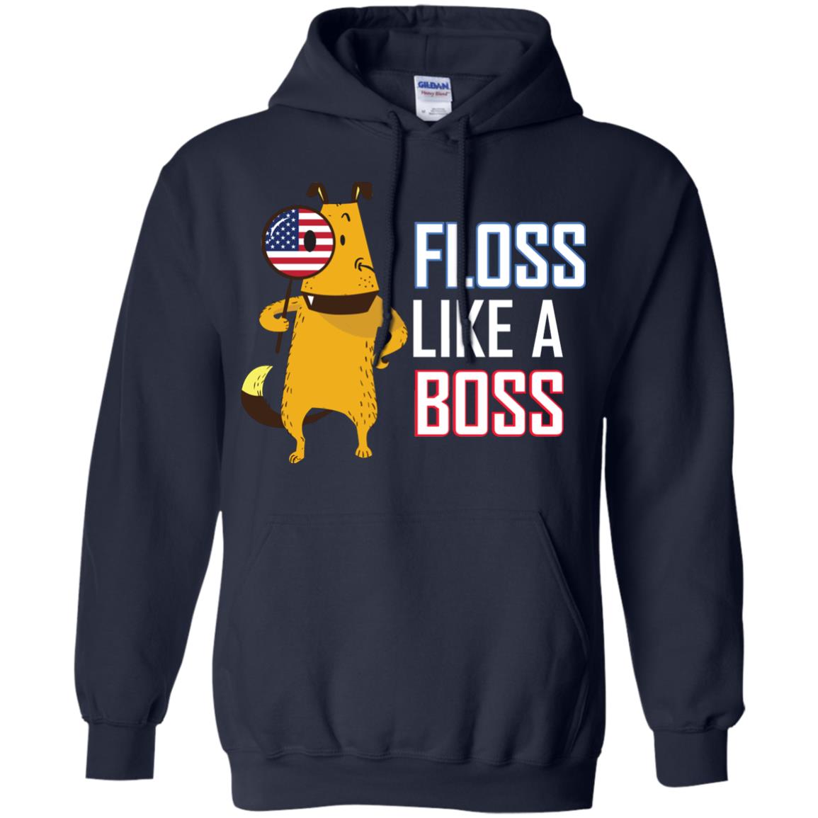 Floss Like A Boss Dog Shirt Navy