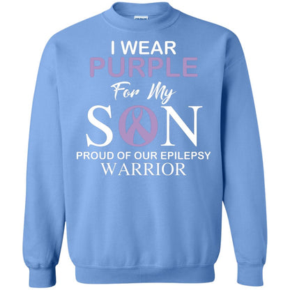 Epilepsy Warrior T-shirt I Wear Purple For My Son Proud Of Our Epilepsy Warrior Carolina Blue