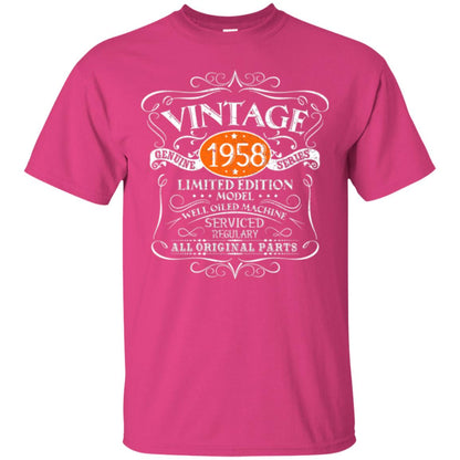 Vintage 60th Birthday T-shirt 1958 All Original Parts Heliconia