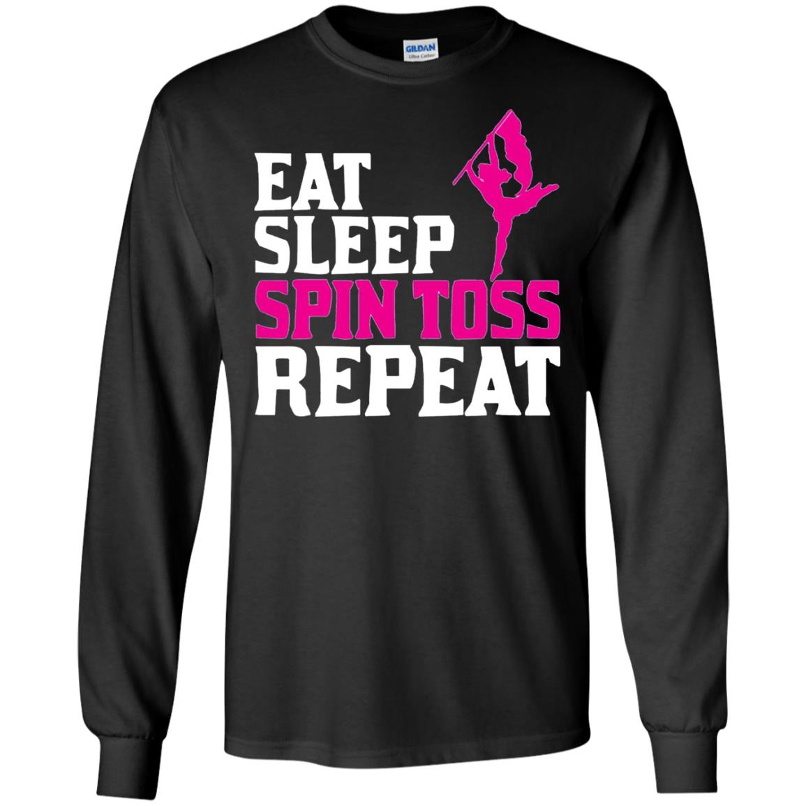 Eat Sleep Spin Toss Repeat Color Guard T-shirt Black