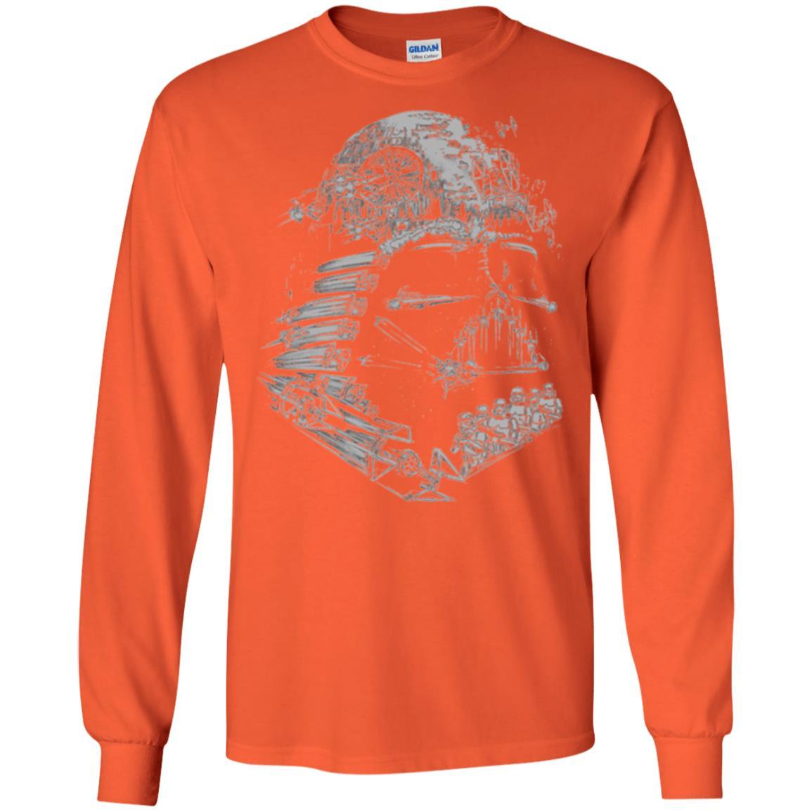 Film T-shirt Star Wars Darth Vader Build The Empire Graphic Orange