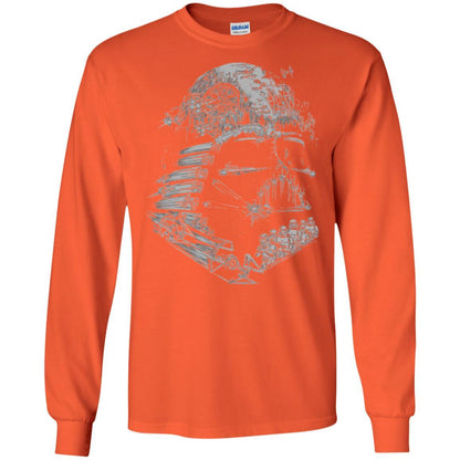 Film T-shirt Star Wars Darth Vader Build The Empire Graphic Orange