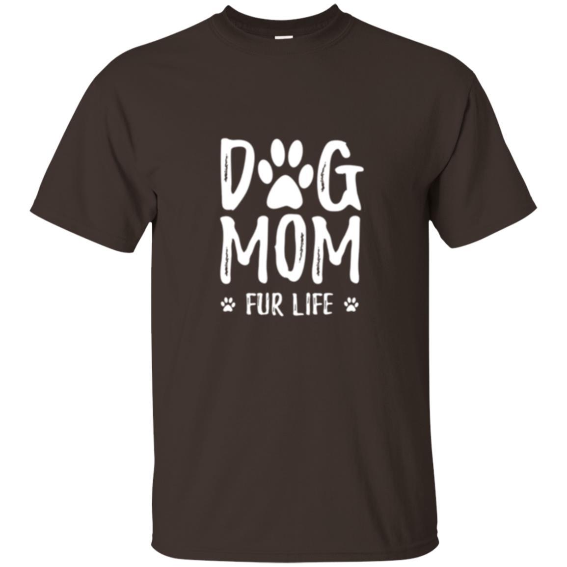 Dog Lover T-shirt Dog Mom Fur Life T-shirt Dark Chocolate