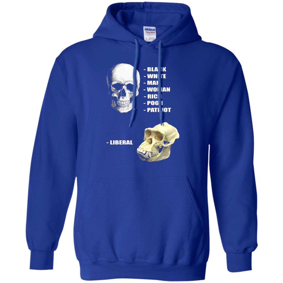 Funny Cool Skulls T-shirt Modern America Patriot Liberal Royal