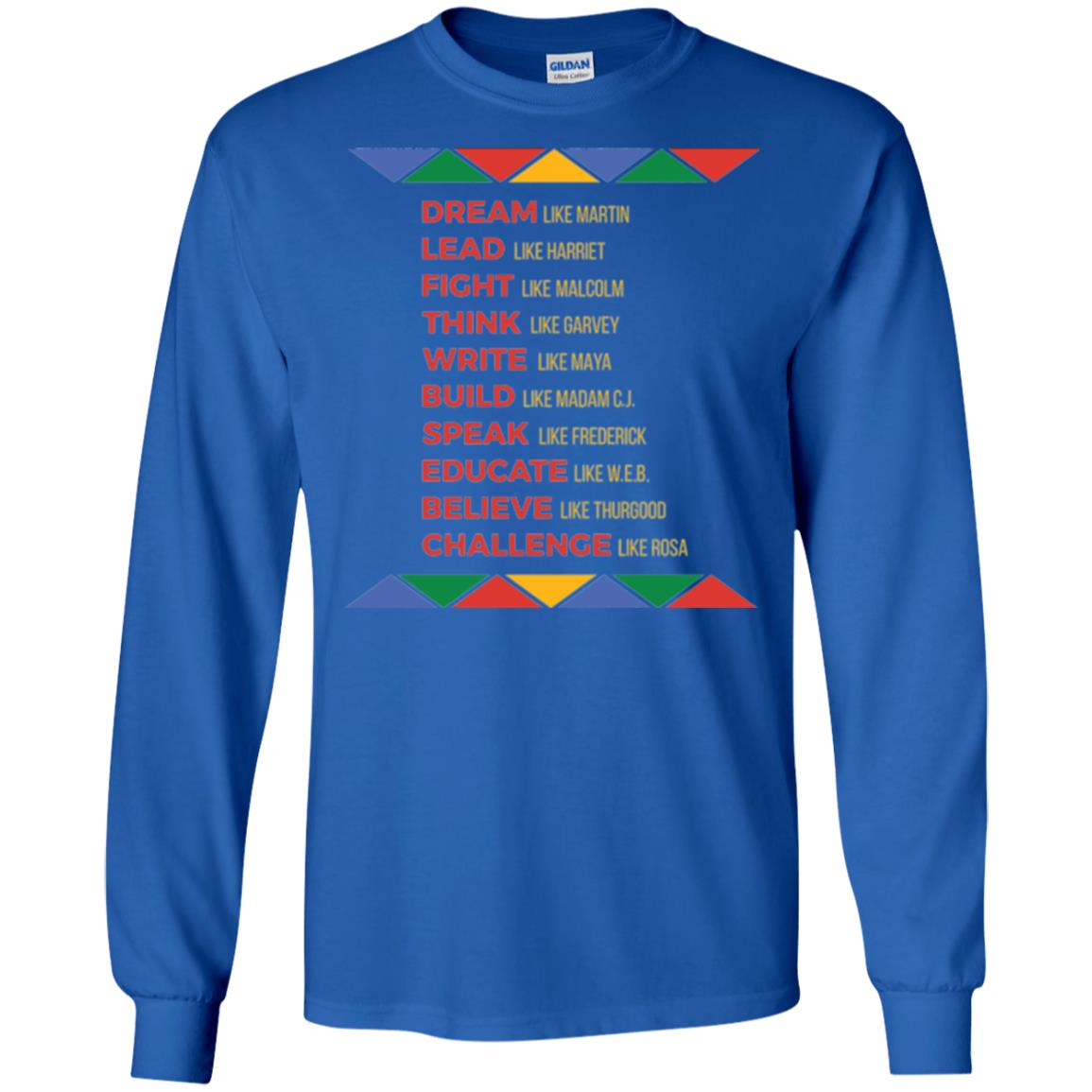 Black History African American Heroes T-shirt Royal