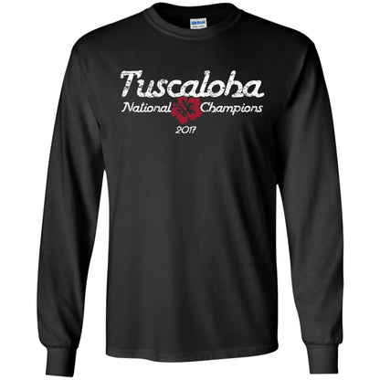Football T-shirt Alabama Tuscaloha National Champions 2017 Black
