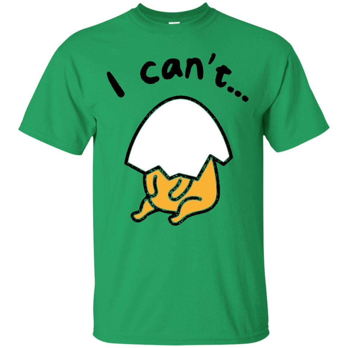 Film T-shirt Gudetama Lazy Egg I Can't Irish Green