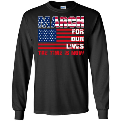 March For Our Lives The Time Is Now Gun Controls T-shirt Black