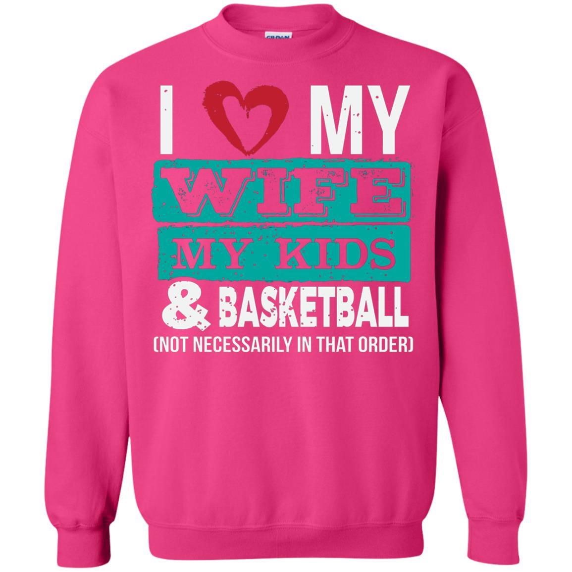 Basketball Daddy Tshirt I Love My Wife My Kids Heliconia
