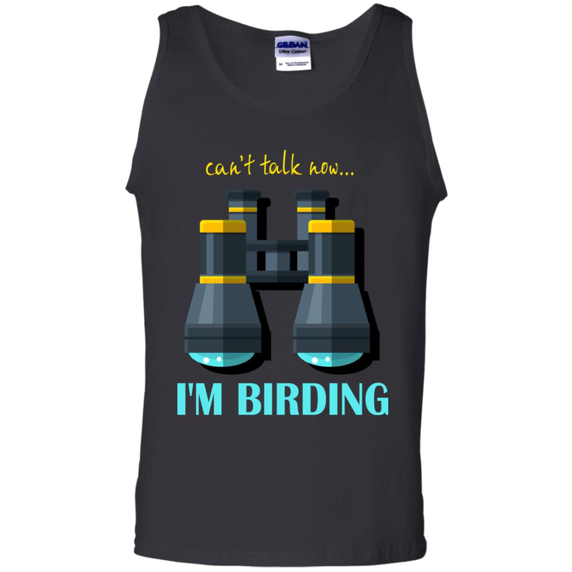 Bird-watching T-shirt Can't Talk Now I'm Birding Black