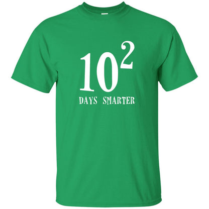 Funny Math 100th Day T-shirt 10 Squared Is 100 Days Smarter