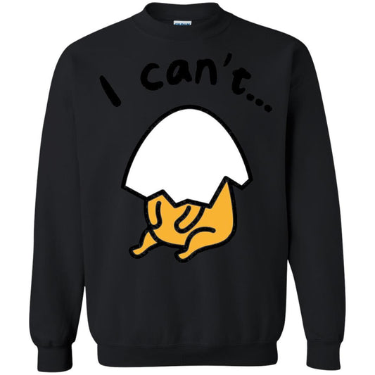 Film T-shirt Gudetama Lazy Egg I Can't Black