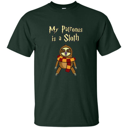 Christmas T-shirt My Patronus Is A Sloth T-shirt Forest Green