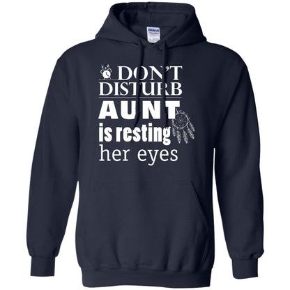 Don't Disturb Aunt Is Resting Her Eyes Funny Auntie Shirt Navy