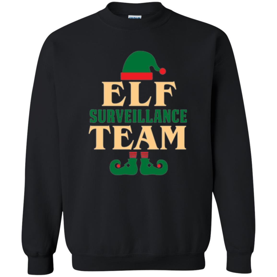 Christmas T-shirt Elf Surveillance Team T-shirt Black
