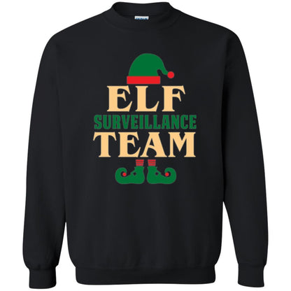 Christmas T-shirt Elf Surveillance Team T-shirt Black