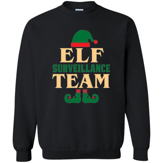 Christmas T-shirt Elf Surveillance Team T-shirt Black
