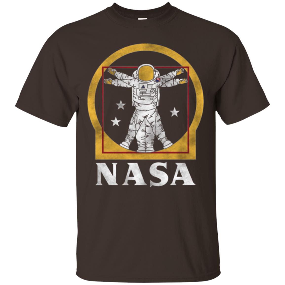 Nasa Vitruvian Astronaut Graphic T-shirt Dark Chocolate