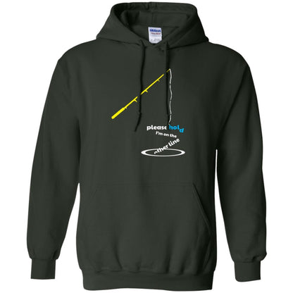 Fisherman T-shirt Please Hold I'm On The Other Line Forest Green