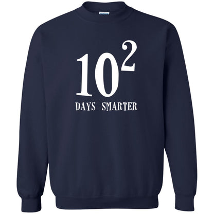 Funny Math 100th Day T-shirt 10 Squared Is 100 Days Smarter Navy