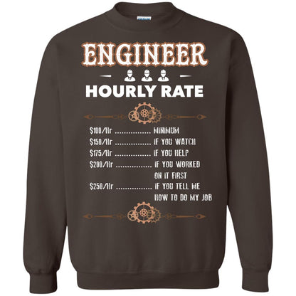 Engineer Hourly Rate Shirt For Mens Or Womens Dark Chocolate