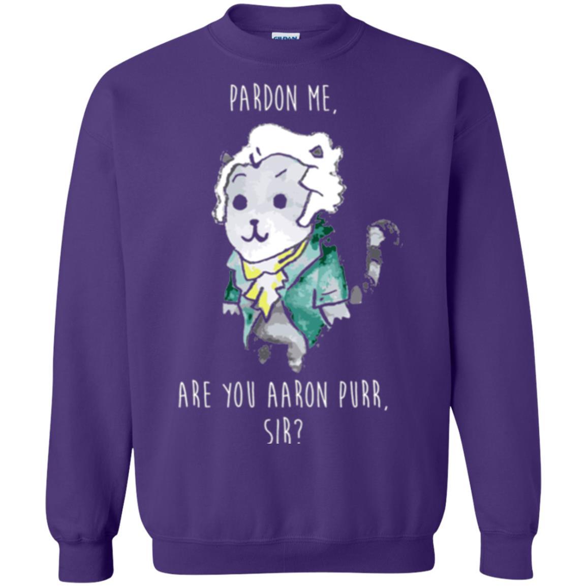 Hamilton Cat T-shirt Pardon Me Are You Aaron Purr Sir Purple