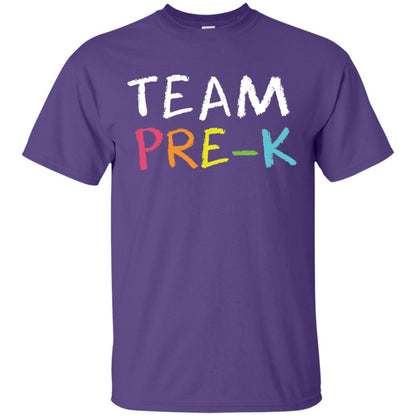 Team Pre-k Back To School Teacher T-shirt Purple
