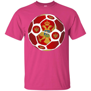 Montenegro Flag Soccer Ball Soccer Lover T-shirt