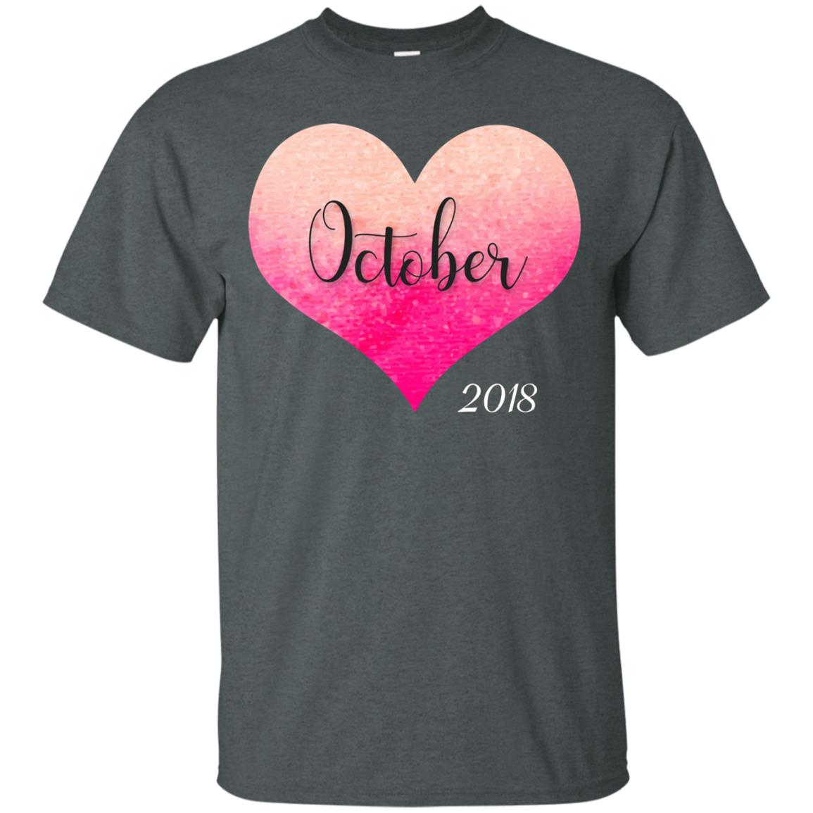 Pregnancy Reveal Announcement Party August 2018 Shirt Dark Heather