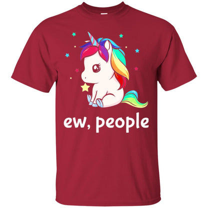 Unicorn Lover T-shirt Ew People T-shirt Cardinal